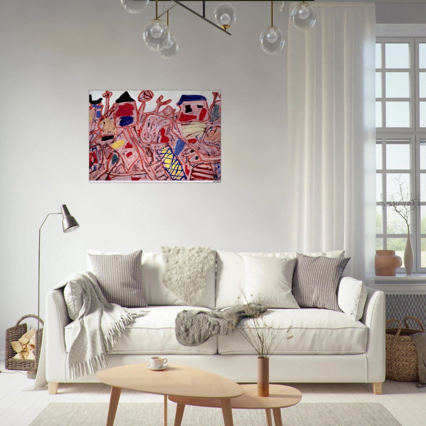 SUCCESSFUL CAMPAIGN - Jean Dubuffet Brushed Aluminum Print - 70x100 cm / 28x40 inches | Jean Dubuffet Aluminum Print | Jean Dubuffet Prints