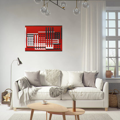FACTORY 1925 - Josef Albers Brushed Aluminum Print - 70x100 cm / 28x40 inches | Josef Albers Aluminum Print | Josef Albers Prints