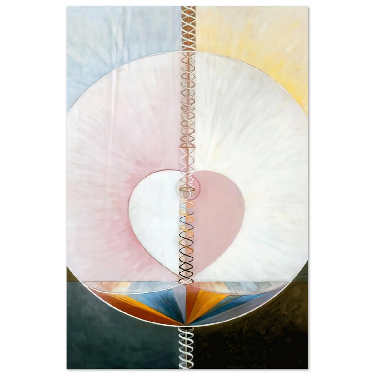 Hilma af Klint - WHAT A HUMAN BEING IS 1910 Wall art - 40x50 cm / 16x20 Inches - Premium Wooden Framed Poster With Fine Art Paper - Black frame