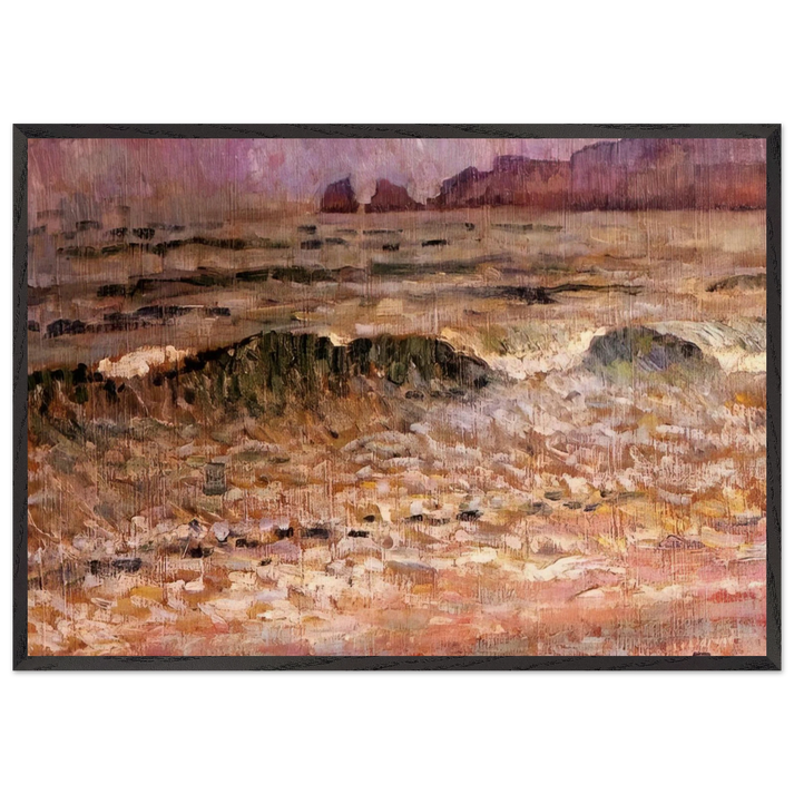 RAIN JERSEY 1907 - Theo van Rysselberghe 70x100 cm / 28x40 inches Framed Art Print – Black Wooden Frame