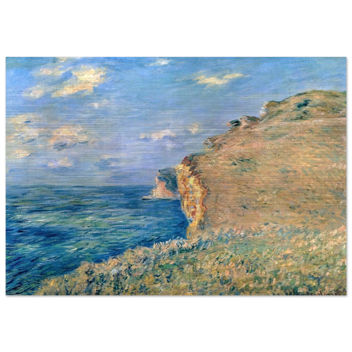 Cliff at Fecamp - claude monet Brushed Aluminum Print - 70x100 cm / 28x40 inches | claude monet Aluminum Print | claude monet Prints
