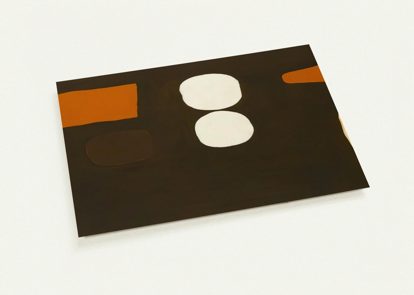 Dark Brown, Orange and White - 1963 By William Scott Pack of 10 Post Cards | William Scott Post Cards | A6 (10.5 x 14.8 cm) - 4.1 x 5.8 inches