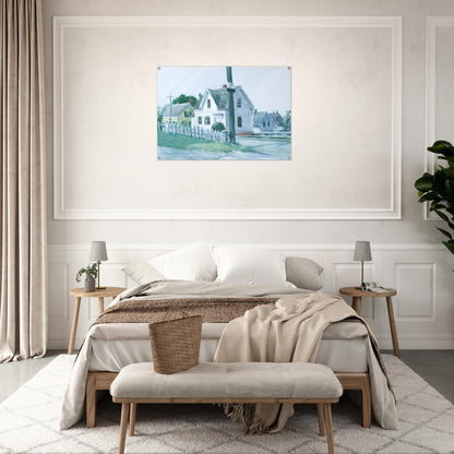 White House with Dormer Window - Edward Hopper Acrylic Print - 70x100 cm / 28x40″ inches