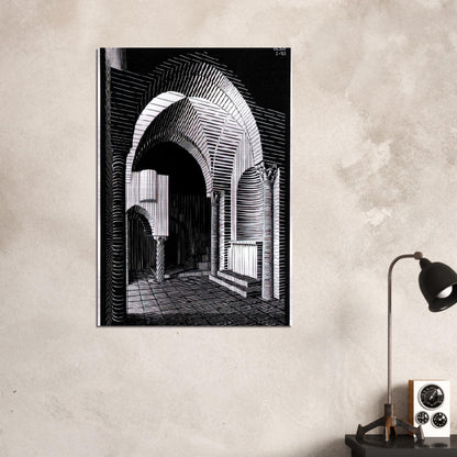PORTA MARIA DELL OSPIDALE - MC Escher Brushed Aluminum Print - 70x100 cm / 28x40 inches | MC Escher Aluminum Print | MC Escher Prints