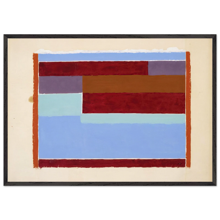 UNTITLED ABSTRACTION VIII 1937 - Josef Albers 70x100 cm / 28x40 inches Framed Art Print – Black Wooden Frame