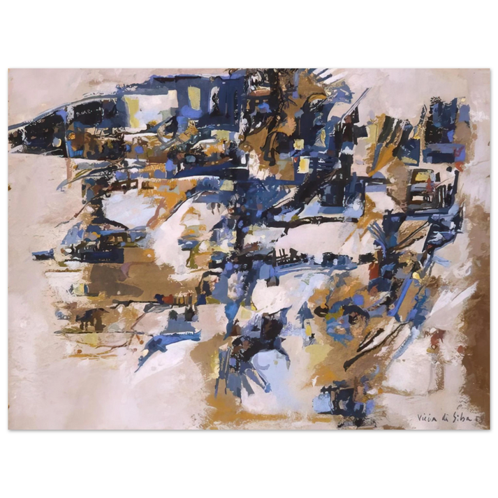 Maria Helena Vieira da Silva - Untitled - 1958  75x100 cm / 30x40inches Fine Art Poster
