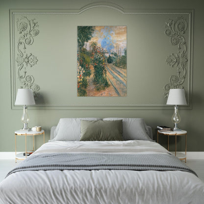 Arriving at Montegeron - claude monet Brushed Aluminum Print - 70x100 cm / 28x40 inches | claude monet Aluminum Print | claude monet Prints