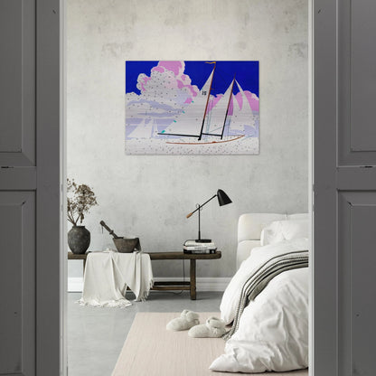 Do It Yourself  Sailboats  - Andy Warhol Brushed Aluminum Print - 70x100 cm / 28x40 inches | Andy Warhol Aluminum Print | Andy Warhol Prints