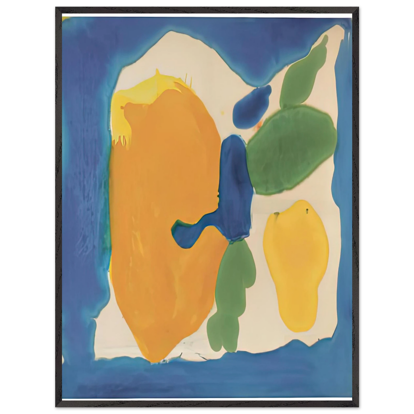 Helen Frankenthaler - Provincetown Window, 1963-64- Wall Art - 60x80 cm / 24x32 inches - Premium Wooden Framed Poster With Fine Art Paper-canvas - White frame