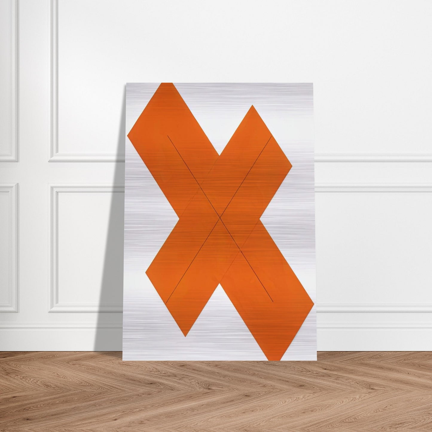 X WITHIN X ORANGE 1981 - Robert Mangold Brushed Aluminum Print - 70x100 cm / 28x40 inches | Robert Mangold Aluminum Print | Robert Mangold Prints