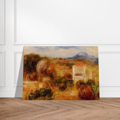 Landscape with White House - Pierre-Auguste Renoir Brushed Aluminum Print - 70x100 cm / 28x40 inches | Pierre-Auguste Renoir Aluminum Print | Pierre-Auguste Renoir Prints