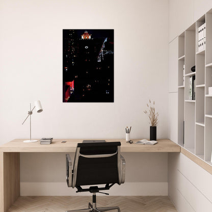 New York Night - Georgia O'Keeffe Brushed Aluminum Print - 70x100 cm / 28x40 inches | Georgia O'Keeffe Aluminum Print | Georgia O'Keeffe Prints