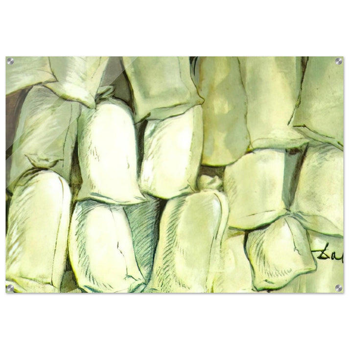 SET DESIGN FOR THE BALLET LOS SACOS DEL MOLINERO 3 - Salvador Dali Acrylic Print - 70x100 cm / 28x40″ inches