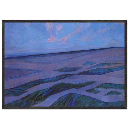 Dune Landscape - Piet Mondrian 70x100 cm / 28x40 inches Framed Art Print – Black Wooden Frame