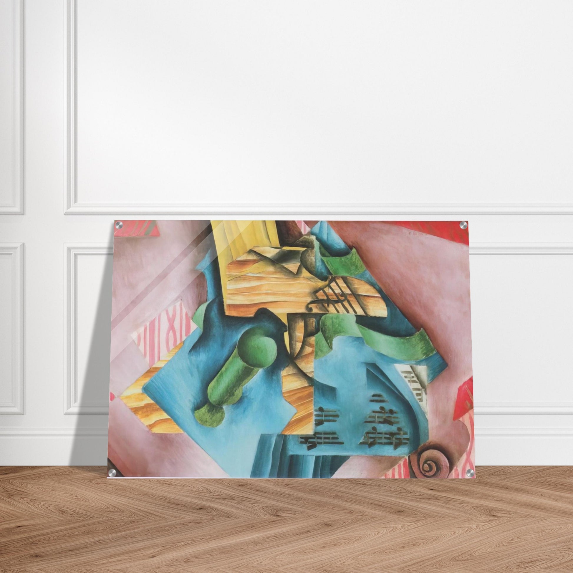 VIOLINE AND GLASS 1913 - Juan Gris Acrylic Print - 70x100 cm / 28x40″ inches | Juan Gris Wall Art | Juan Gris Prints