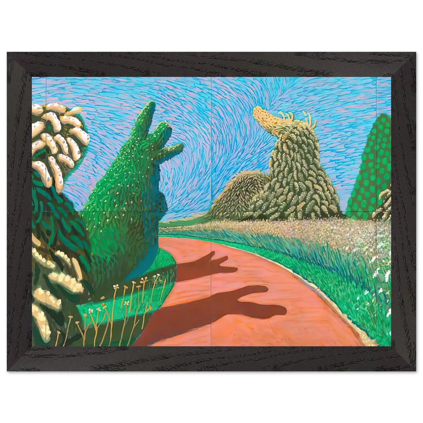 David Hockney - David Hockney Wall art - 40x60 cm / 16x24 Inches - Premium Wooden Framed Poster With Fine Art Paper - Wood frame