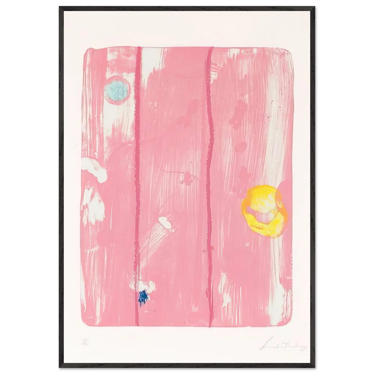 Helen Frankenthaler - Reflections VIII - 1995 Wall art - 15x20 cm / 6x8 Inches - Premium Wooden Framed Poster With Fine Art Paper - White frame