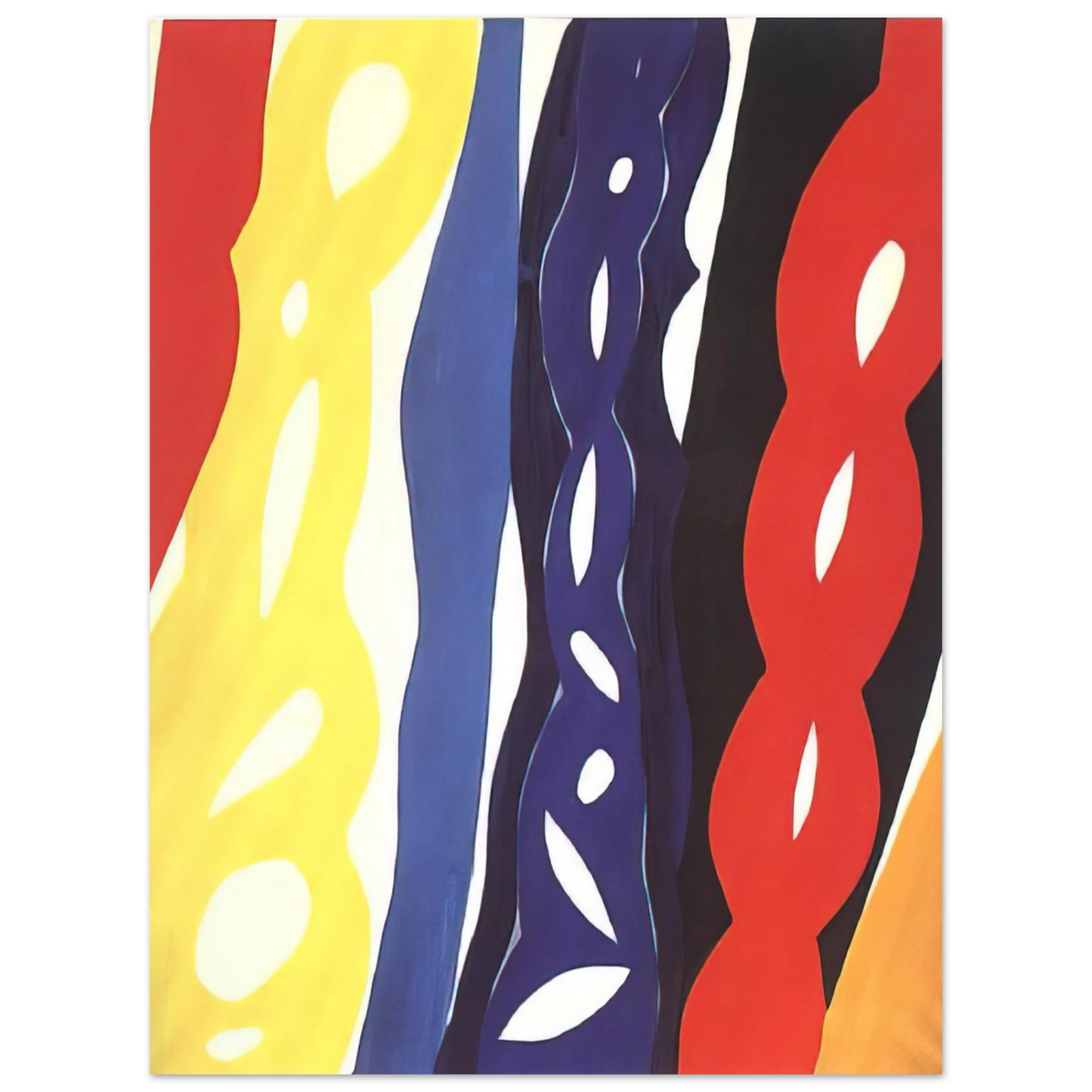 Ernst Wilhelm Nay - Streifen, WZ 1221 - 1967  75x100 cm / 30x40inches Fine Art Poster