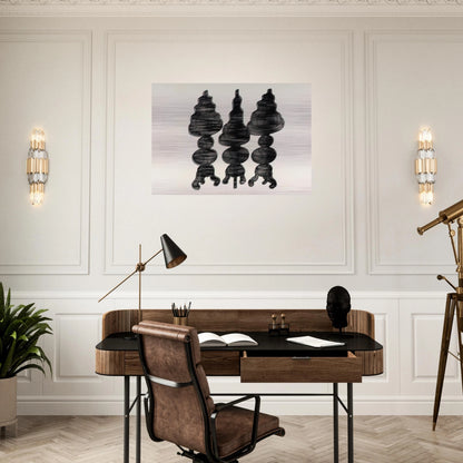 3 Cakes on Swivel Chairs - 1971 - Dieter Roth Brushed Aluminum Print - 70x100 cm / 28x40 inches | Dieter Roth Aluminum Print | Dieter Roth Prints