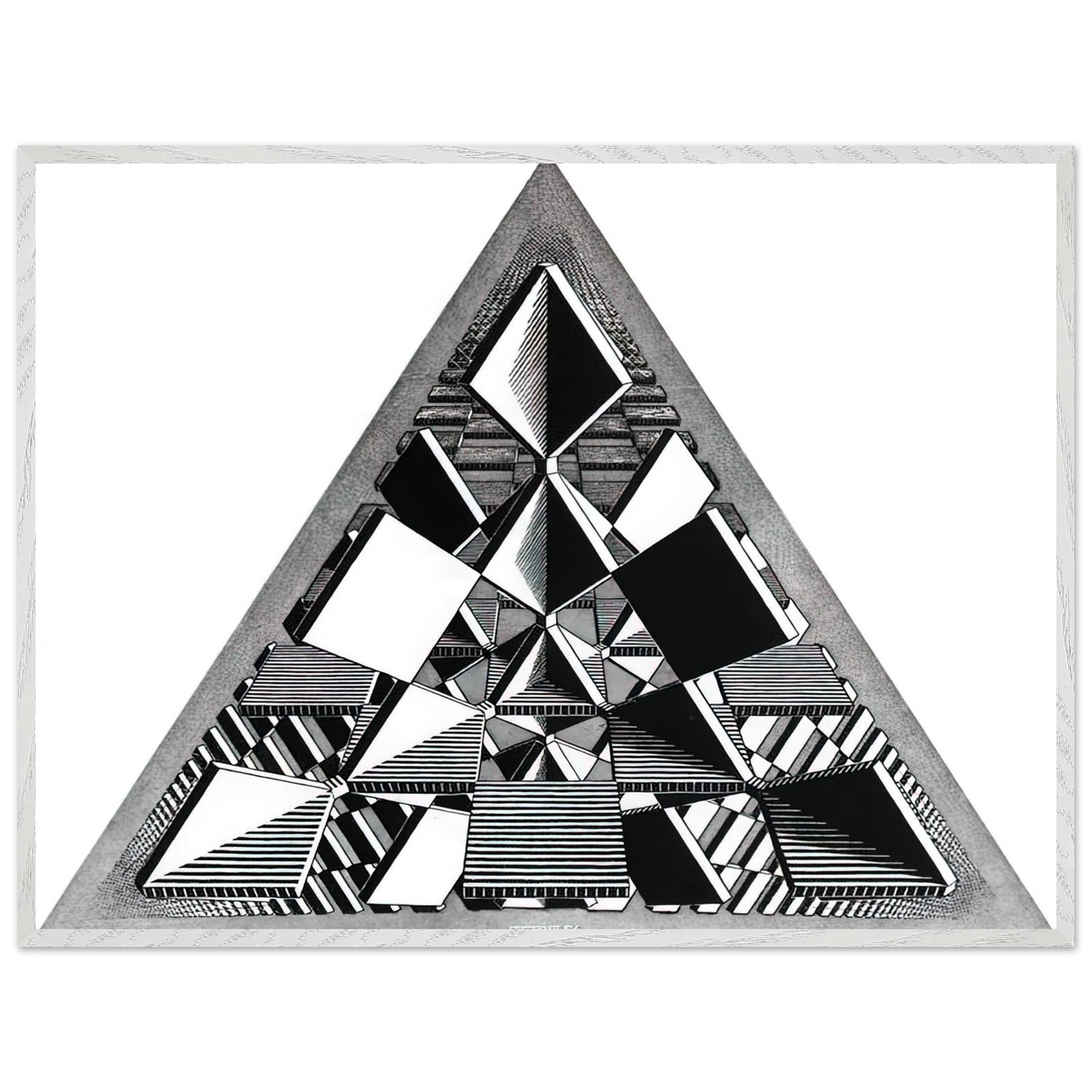 MC Escher - THREE INTERSECTING PLANES Wall Art - 60x80 cm / 24x32 inches - Fine Art Poster-canvas - -