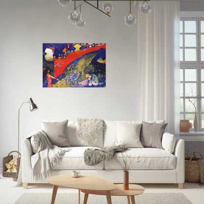 RED WALL DESTINY 1909 - Wassily Kandinsky Brushed Aluminum Print - 70x100 cm / 28x40 inches | Wassily Kandinsky Aluminum Print | Wassily Kandinsky Prints