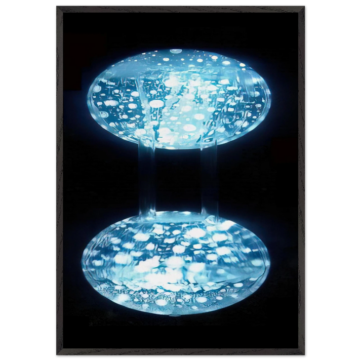 Relieve Agua Comunicante - Kinetic Art - Gyula Kosice 70x100 cm / 28x40 inches Framed Art Print – Black Wooden Frame