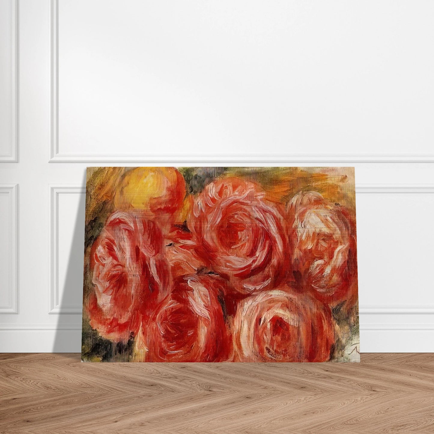 Red Roses - Pierre-Auguste Renoir Brushed Aluminum Print - 70x100 cm / 28x40 inches | Pierre-Auguste Renoir Aluminum Print | Pierre-Auguste Renoir Prints