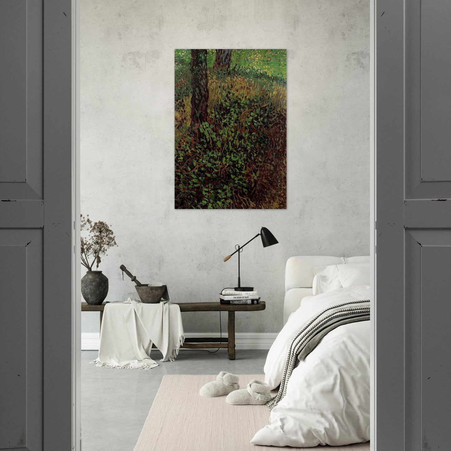 Undergrowth - Vincent van Gogh Brushed Aluminum Print - 70x100 cm / 28x40 inches | Vincent van Gogh Aluminum Print | Vincent van Gogh Prints