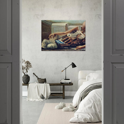 ARCHAEOLOGIST - Giorgio de Chirico Brushed Aluminum Print - 70x100 cm / 28x40 inches | Giorgio de Chirico Aluminum Print | Giorgio de Chirico Prints