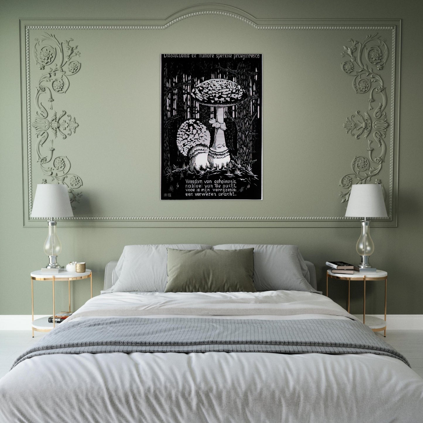 EMBLEMATA TOADSTOOL - MC Escher Brushed Aluminum Print - 70x100 cm / 28x40 inches | MC Escher Aluminum Print | MC Escher Prints
