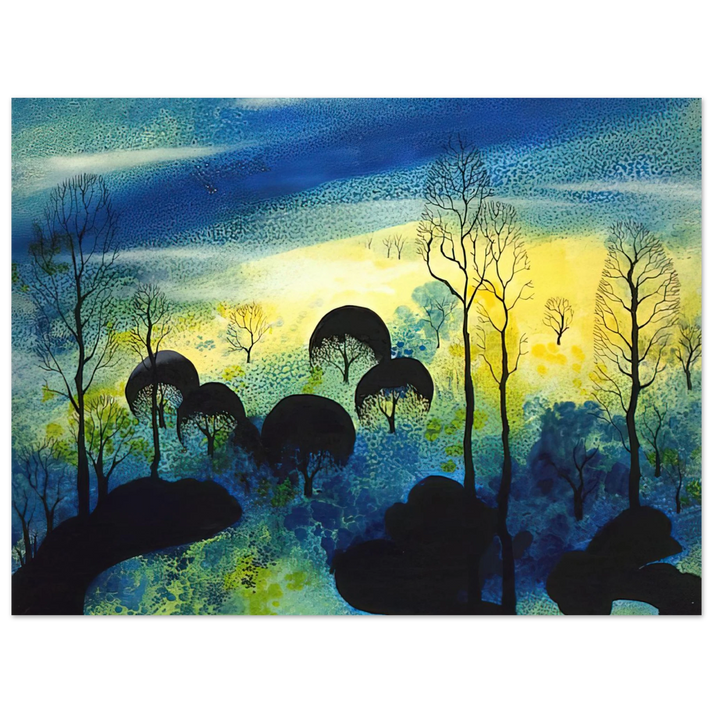 Eyvind Earle - Pastures Through the Fog  75x100 cm / 30x40inches Fine Art Poster
