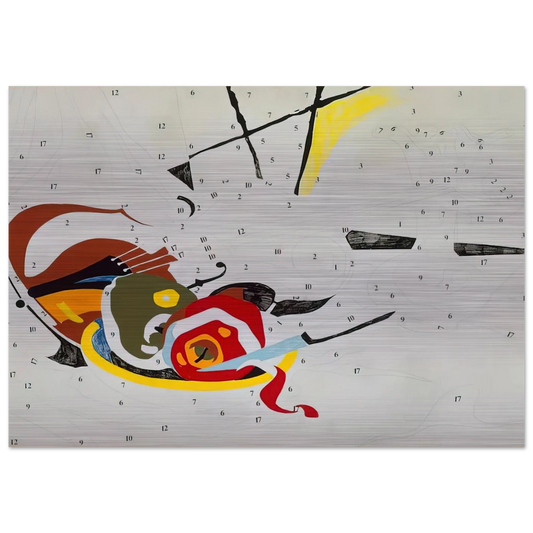 Do It Yourself  Violin  - Andy Warhol Brushed Aluminum Print - 70x100 cm / 28x40 inches | Andy Warhol Aluminum Print | Andy Warhol Prints