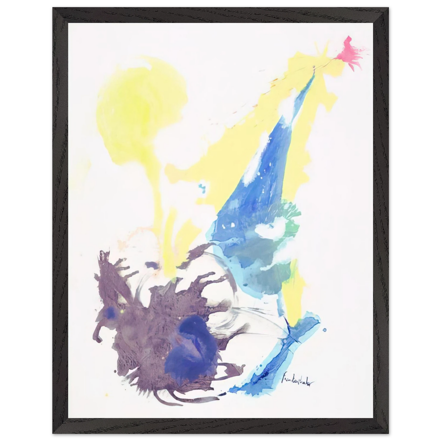Helen Frankenthaler - Moving Day - 1961 Wall art - A3 (29.7 x 42  cm) - Premium Wooden Framed Poster With Fine Art Paper-canvas - Wood frame