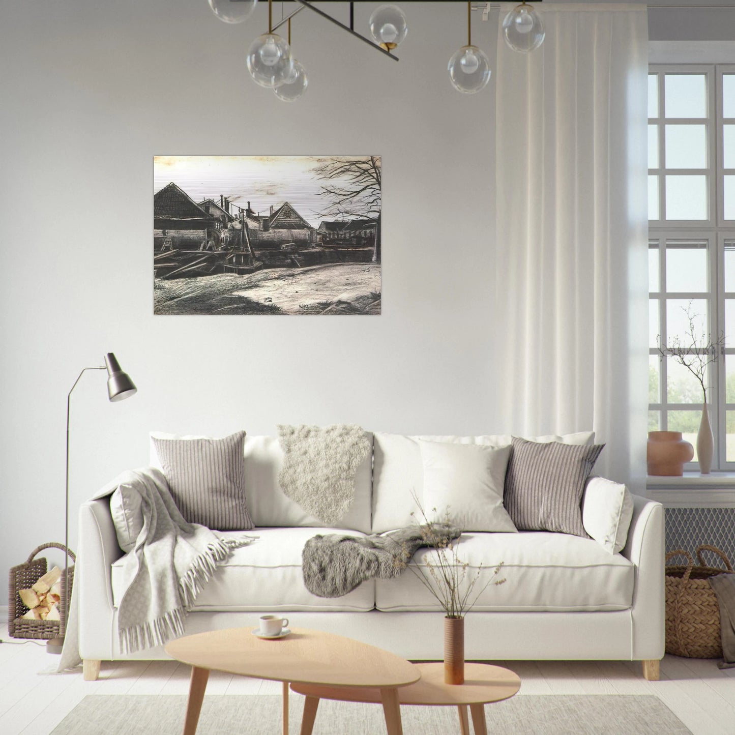 Factory - Vincent van Gogh Brushed Aluminum Print - 70x100 cm / 28x40 inches | Vincent van Gogh Aluminum Print | Vincent van Gogh Prints