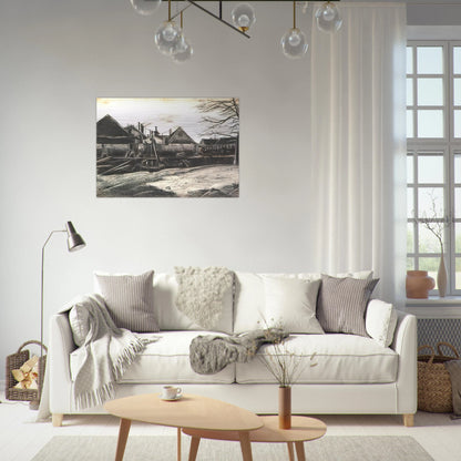 Factory - Vincent van Gogh Brushed Aluminum Print - 70x100 cm / 28x40 inches | Vincent van Gogh Aluminum Print | Vincent van Gogh Prints