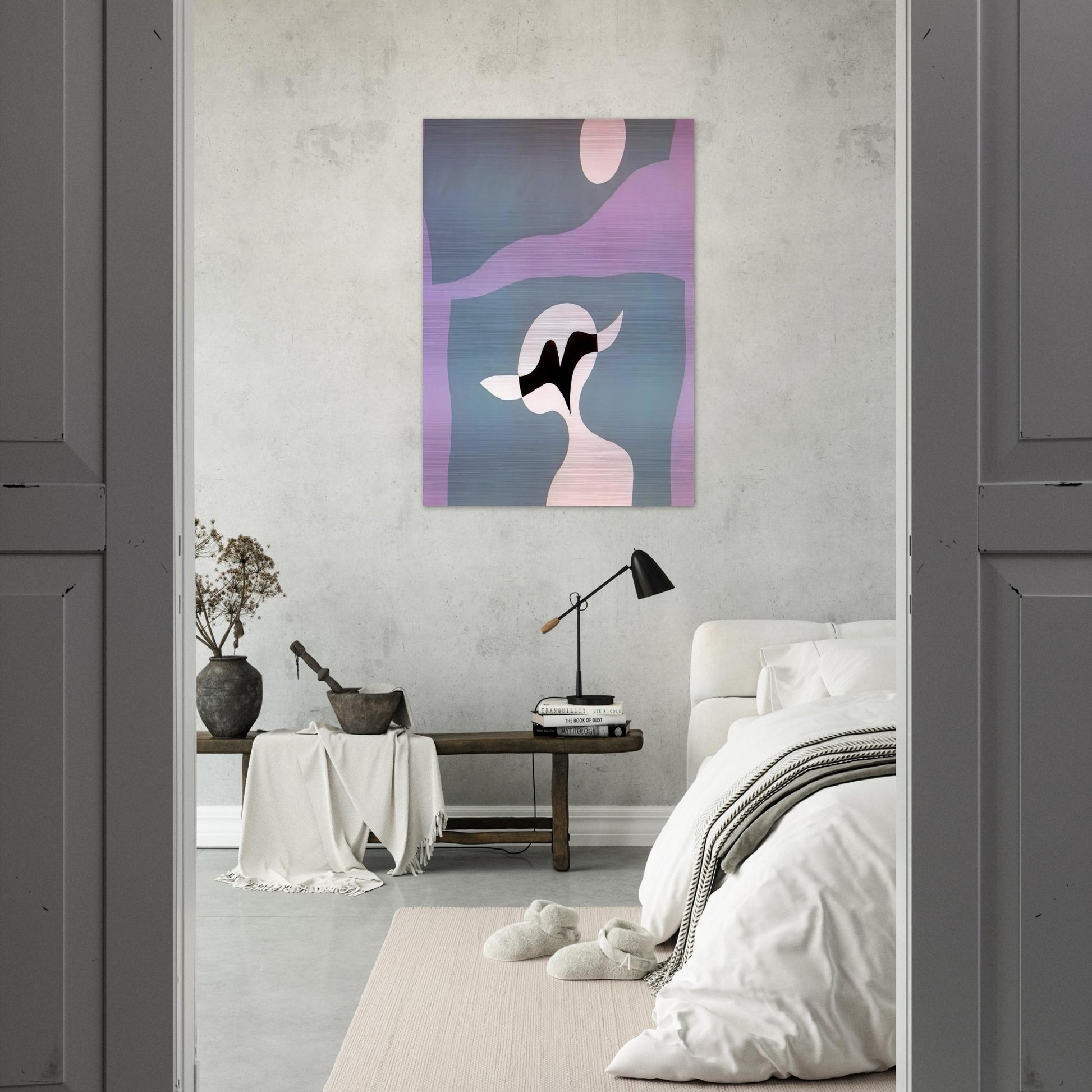 Man, mustache, navel - Jean Arp Brushed Aluminum Print - 70x100 cm / 28x40 inches | Jean Arp Aluminum Print | Jean Arp Prints
