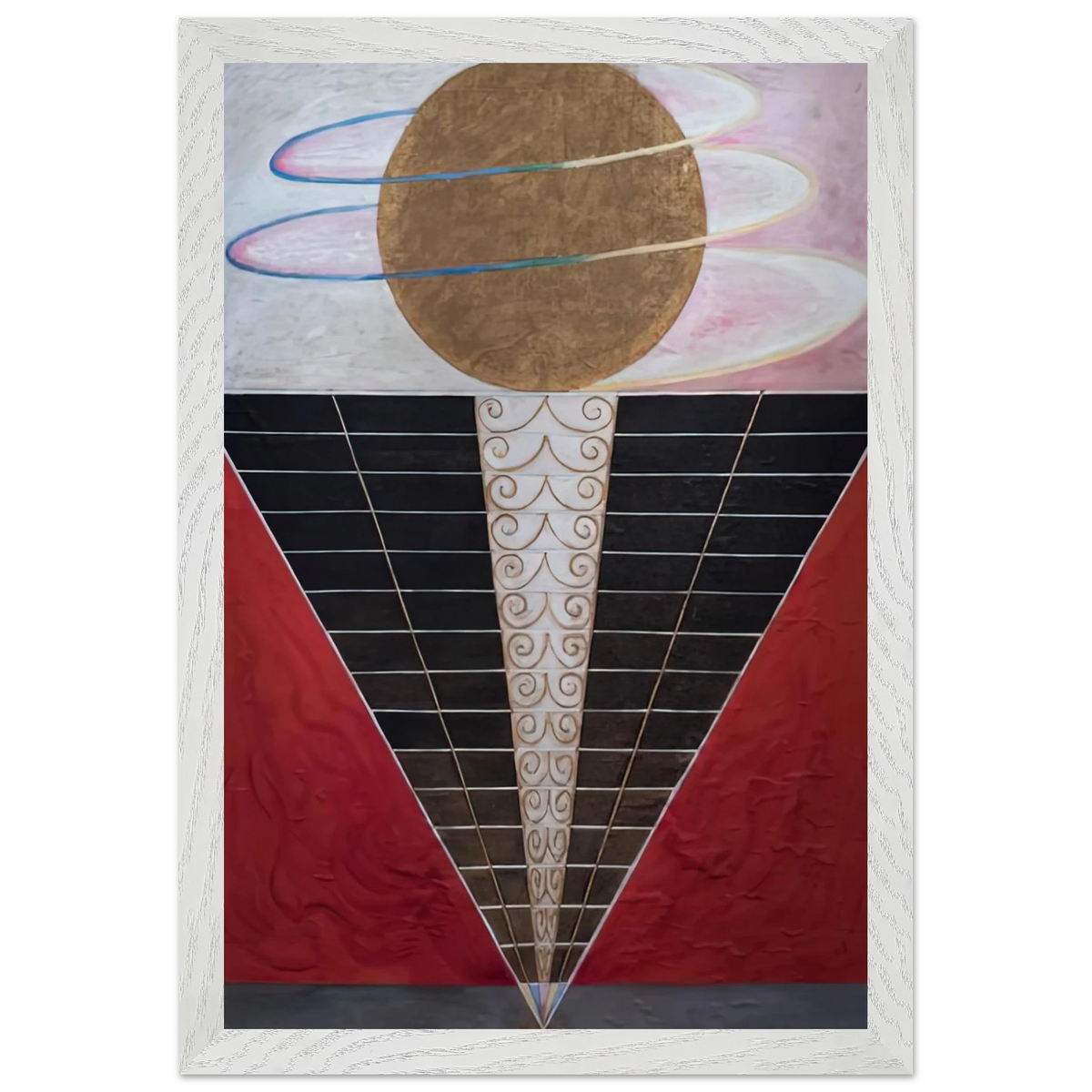 Hilma af Klint - ALTARPIECE NO 2 1915 Wall art - 60x80 cm / 24x32 inches - Premium Wooden Framed Poster With Fine Art Paper-canvas - White frame
