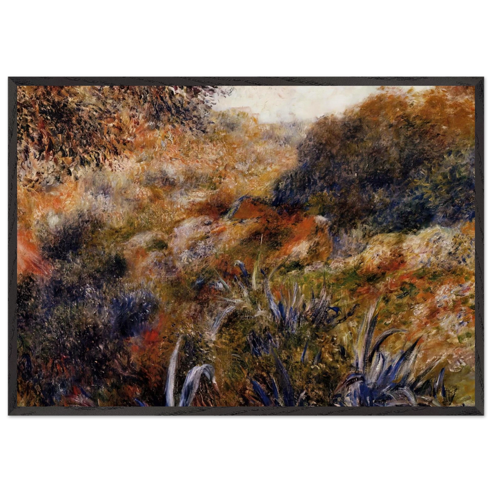 Algerian Landscape The Ravine of the Wild Women - Pierre-Auguste Renoir 70x100 cm / 28x40 inches Framed Art Print – Black Wooden Frame