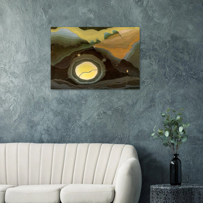 Me and the Moon - 1937 - Arthur Dove Brushed Aluminum Print - 70x100 cm / 28x40 inches | Arthur Dove Aluminum Print | Arthur Dove Prints