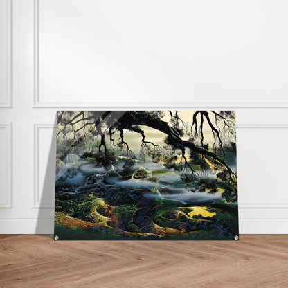 Fog Passes By - Eyvind Earle Acrylic Print - 70x100 cm / 28x40″ inches