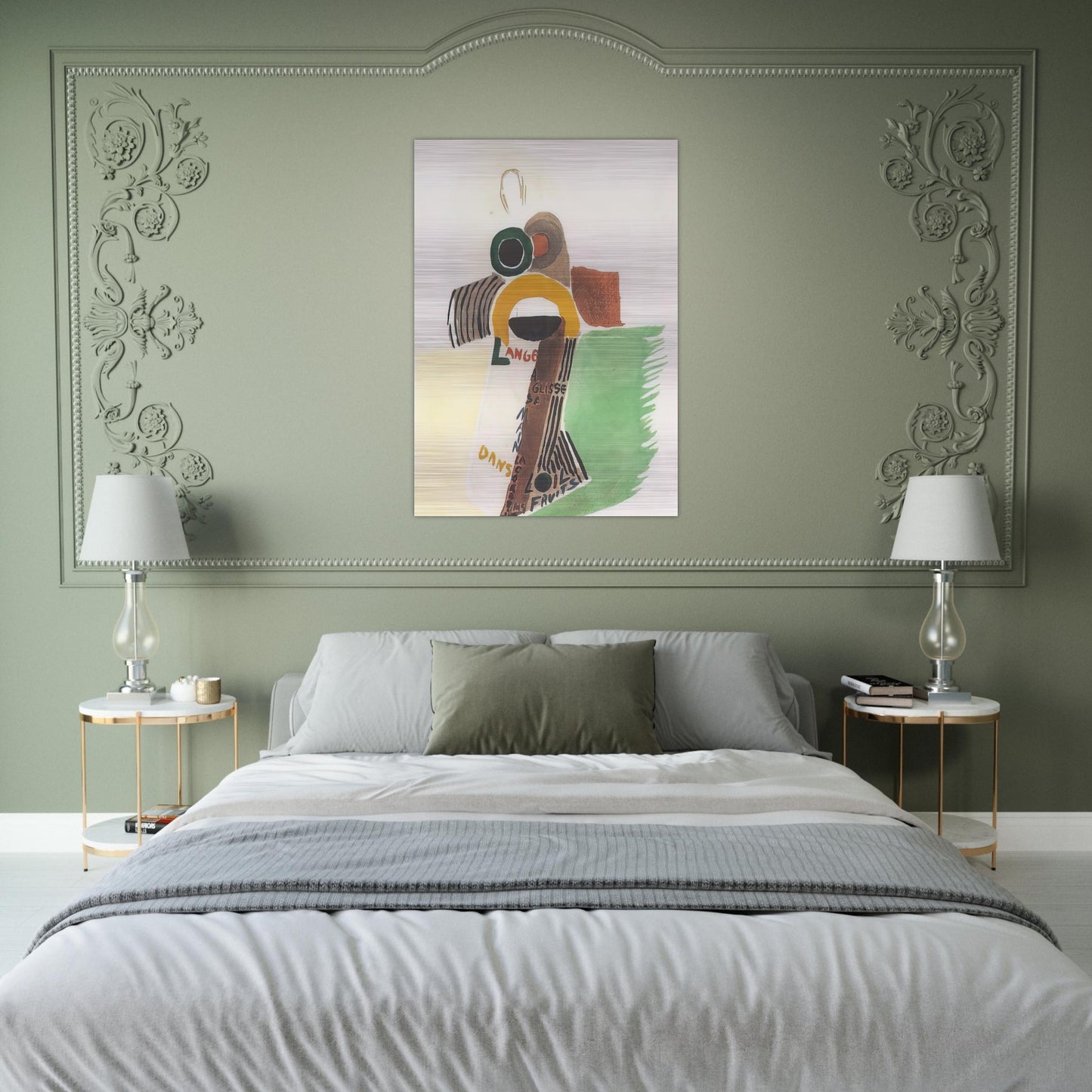 ROBE POEME L ANGE A GLISSE 1922 - Sonia Delaunay Brushed Aluminum Print - 70x100 cm / 28x40 inches | Sonia Delaunay Aluminum Print | Sonia Delaunay Prints