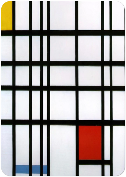 Composition with Red, Yellow and Blue By Piet Mondrian Pack of 10 Post Cards | Piet Mondrian Post Cards | A6 (10.5 x 14.8 cm) - 4.1 x 5.8 inches