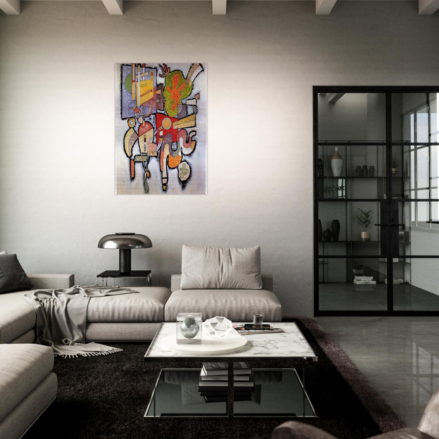 COMPLEX SIMPLE 1939 - Wassily Kandinsky Brushed Aluminum Print - 70x100 cm / 28x40 inches | Wassily Kandinsky Aluminum Print | Wassily Kandinsky Prints