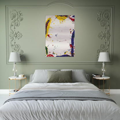 Upper Yellow II  Lembark L73  - Sam Francis Brushed Aluminum Print - 70x100 cm / 28x40 inches | Sam Francis Aluminum Print | Sam Francis Prints