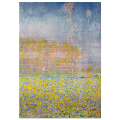 Springtime Landscape - claude monet Brushed Aluminum Print - 70x100 cm / 28x40 inches | claude monet Aluminum Print | claude monet Prints