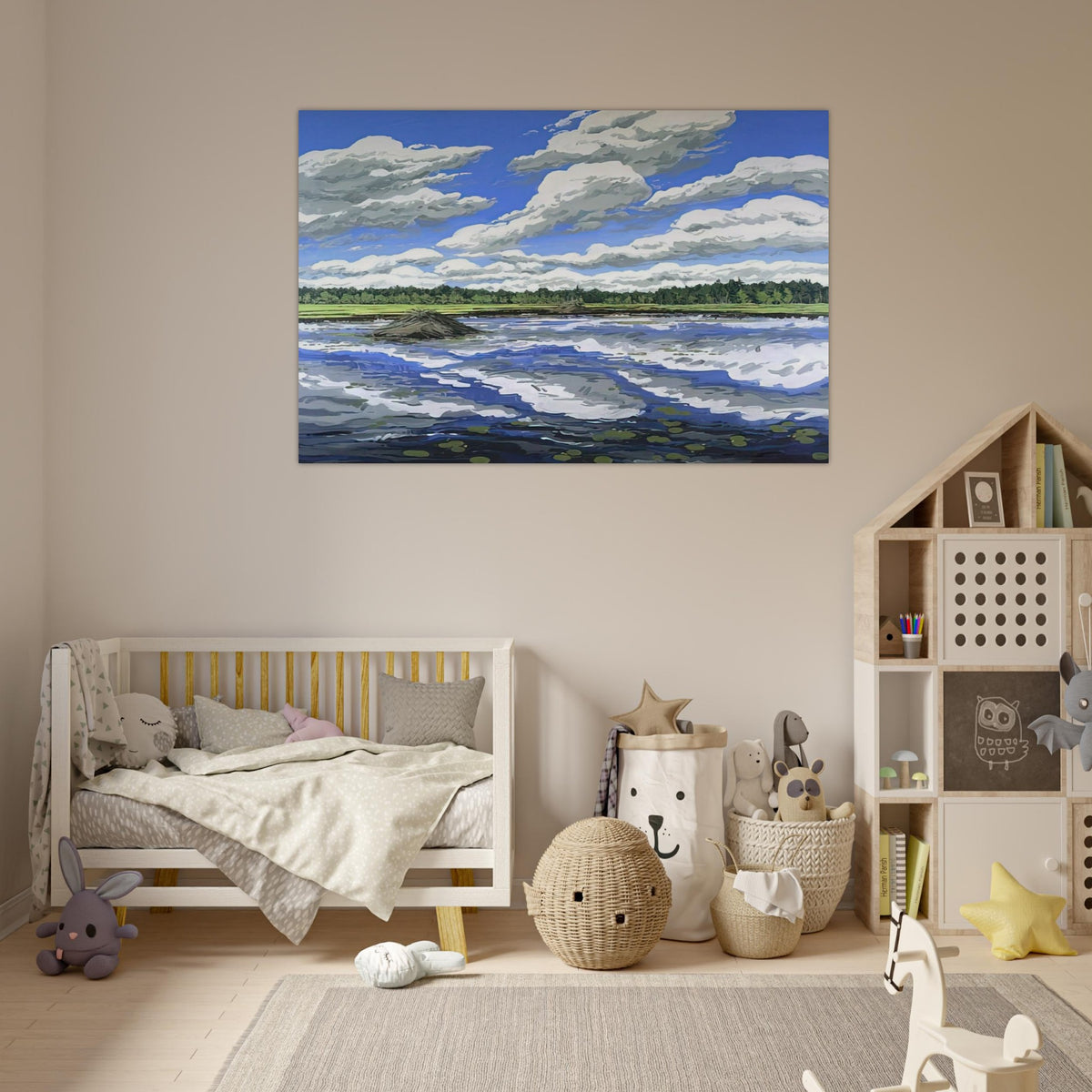 Big Flowage - 1979 - Neil Welliver Art Prints - 100x150 cm / 40x60″ inches | Neil Welliver Poster | Neil Welliver Prints