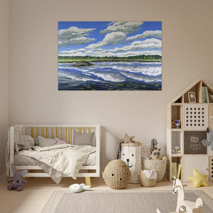 Big Flowage - 1979 - Neil Welliver Art Prints - 100x150 cm / 40x60″ inches | Neil Welliver Poster | Neil Welliver Prints