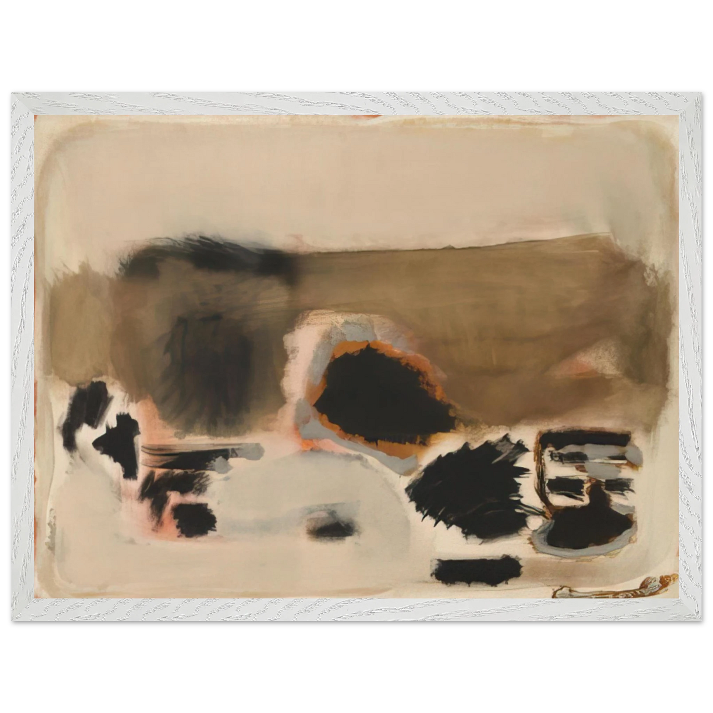 Mark Rothko - No.5No.24 - 1948 Wall Art - 21x29.7 cm / 8x12" - Premium Wooden Framed Poster With Fine Art Paper-canvas - White frame