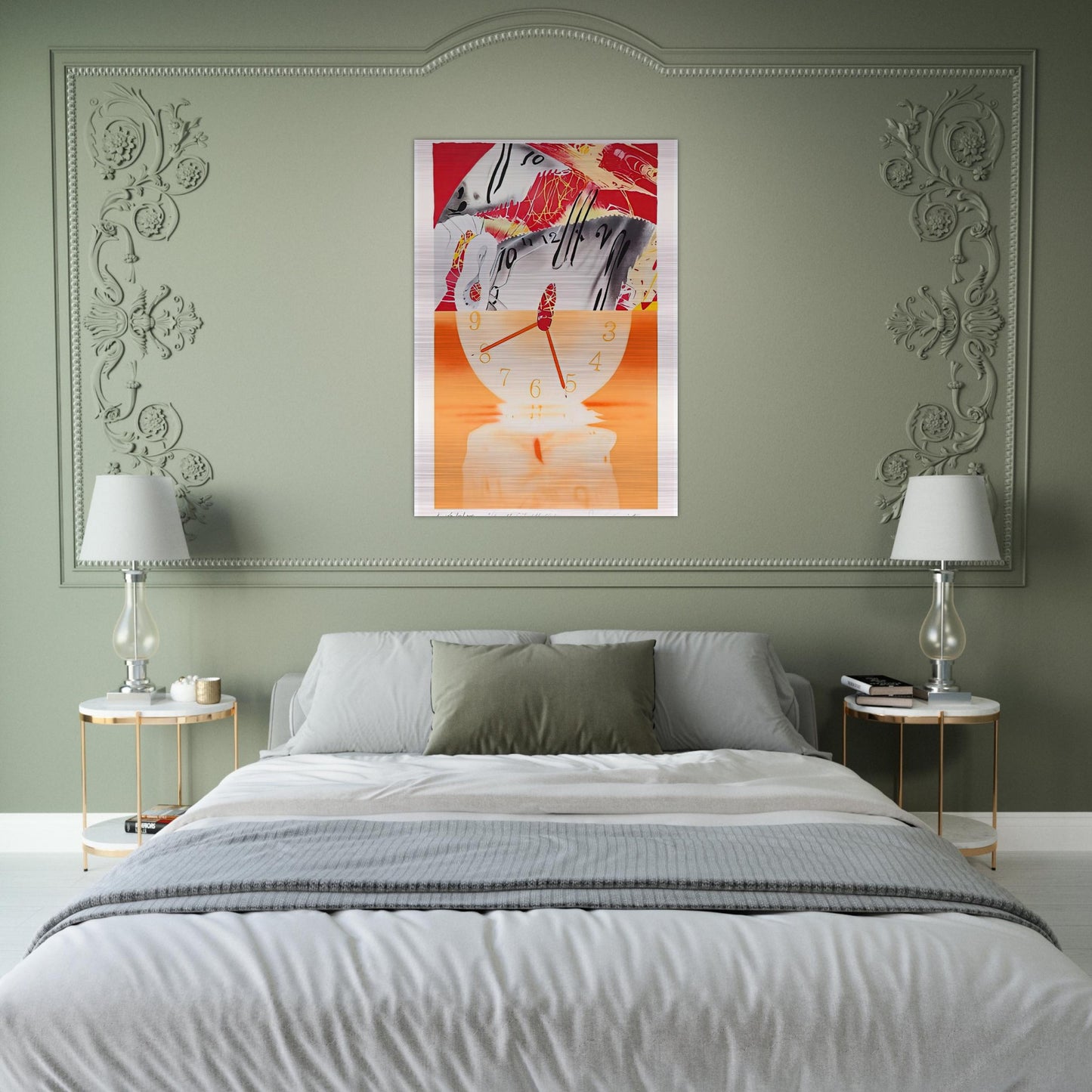 Hole in the Center of the Clock - James Rosenquist Brushed Aluminum Print - 70x100 cm / 28x40 inches | James Rosenquist Aluminum Print | James Rosenquist Prints