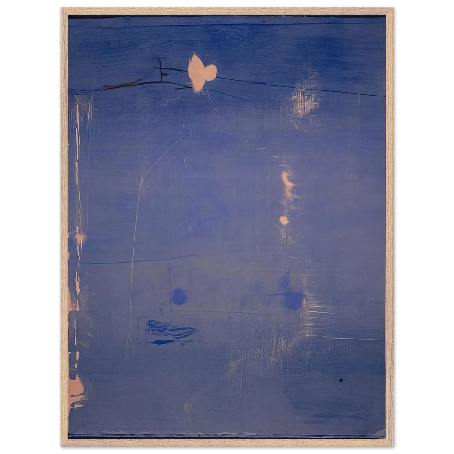 Helen Frankenthaler - Cameo - 1980 Wall art - A1 (59.4 x 84.1  cm) - Premium Wooden Framed Poster With Fine Art Paper-canvas - Black frame